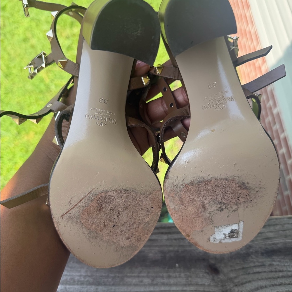 Women's Valentino Garavani Rockstud Block Heel Sandal size 38 - Picture 6 of 12